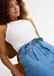 Džínová midi sukně, Mid Waist, Super Soft, bonprix