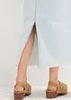 Džínová midi sukně, Mid Waist, Super Soft, bonprix