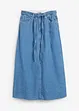 Džínová midi sukně, Mid Waist, Super Soft, bonprix