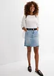 Džínová sukně Mid Waist, Low Stretch, bonprix
