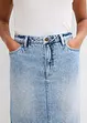 Džínová sukně Mid Waist, Low Stretch, bonprix