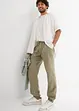 Mušelínové kalhoty bez zapínání, Regular Fit, Tapered, bonprix