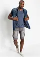 Džínová košile Slim Fit, krátký rukáv, z čisté organické bavlny, bonprix