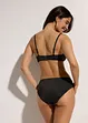 Bikiny, horní díl s kosticemi, z lesklého materiálu, bonprix