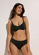 Bikiny, horní díl s kosticemi, z lesklého materiálu, bonprix