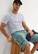 Tričko Henley, krátký rukáv, z čisté bavlny, bonprix