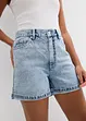 Džínové šortky High Waist, nízký podíl streče, bonprix