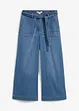 Zkrácené džíny Wide Leg, High Waist, pohodlný pas, bonprix