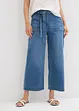 Zkrácené džíny Wide Leg, High Waist, pohodlný pas, bonprix