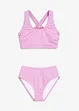 Žebrované bikiny s podprsenkovým topem (2dílná souprava), bonprix