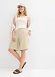 Bermudy ze směsi lnu a viskózy, High Waist, bonprix