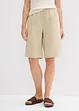 Bermudy ze směsi lnu a viskózy, High Waist, bonprix
