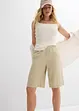 Bermudy ze směsi lnu a viskózy, High Waist, bonprix