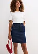 Džínová sukně Mid Waist, Low Stretch, bonprix