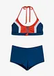 Bikiny s ramínkem kolem krku a zipem (2dílná souprava), bonprix