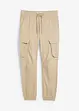 Cargo kalhoty bez zapínání Regular Fit, Straight, bonprix