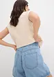 Džínové šortky, High Waist, pohodlný pas, bonprix