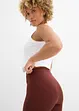 Krátké legíny z žebrovaného žerzeje, High Waist, bonprix