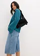 Džínové bermudy Mid Waist, Low Stretch, bonprix