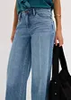 Džíny Wide Leg, Mid Waist, Low Stretch, Full Length, bonprix