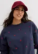 Oversize mikina s výšivkou, bonprix
