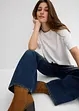 Džíny Straight Loose, High Waist, Low Stretch, bonprix