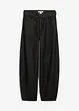 Džíny Barrel s páskem, Mid Waist, bonprix