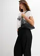 Džíny Barrel s páskem, Mid Waist, bonprix