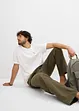 Kalhoty bez zapínání, z lehké bavlny Classic Fit, Straight, bonprix