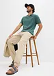Relaxed Fit strečové chino kalhoty bez zapínání, Straight, bonprix