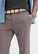 Chino kalhoty s pohodlným pasem a opaskem, Regular Fit, Straight, bonprix
