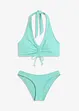 Bikiny s ramínkem kolem krku a nařasením (2dílná souprava), bonprix