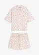 Krátké pyžamo z žíhané příze, oversize, bonprix