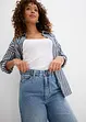 Džíny Wide Leg, High Waist, zkrácené, bonprix