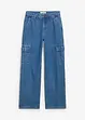 Cargo džíny Loose Fit, s nastavitelným pasem, Straight, bonprix