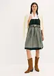 Kroj ve stylu dirndl se sametem, v délce midi (2dílná souprava), bonprix