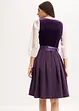 Kroj ve stylu dirndl se sametem, v délce midi (2dílná souprava), bonprix