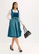 Kroj ve stylu dirndl se sametem, v délce midi (2dílná souprava), bonprix